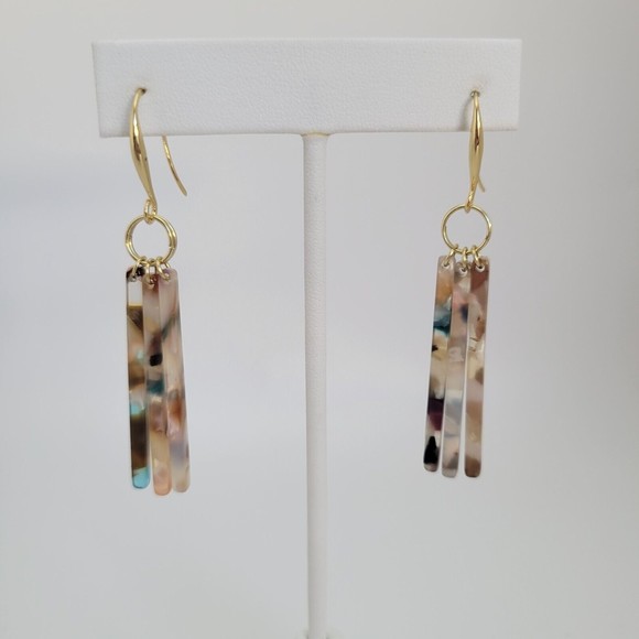 Zoey Rae Creations Jewelry - Handmade 24K Gold Plated Earrings with Acrylic by Zoey Rae Creations NEW Dangle